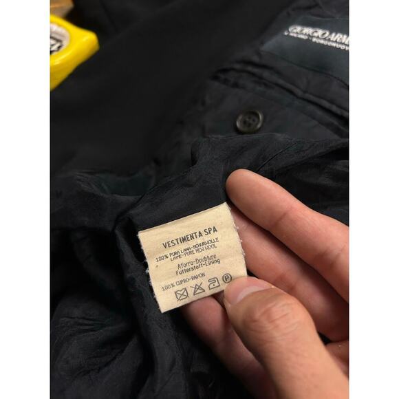 Giorgio Armani A Milano Borgonuovo Vintage Black Blazer - Picture 3 of 5